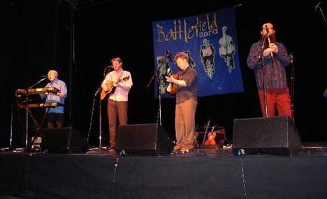 The Battefield Band on stage peforming